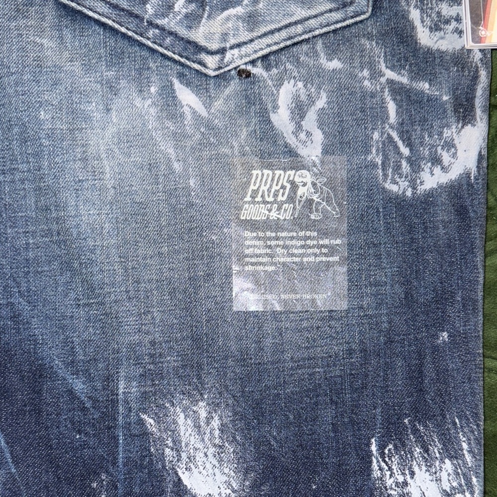 PRPS Indigo Slim Jeans with White Highlights - Picture 3 of 7